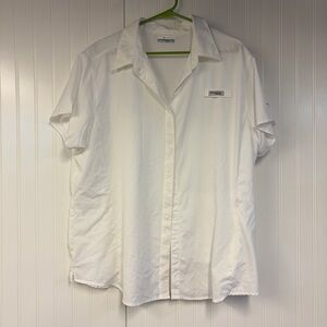 Columbia Men's Classic White Button Down Shirt PFG XXL